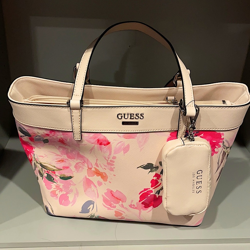 Floral Guess Tote Bag